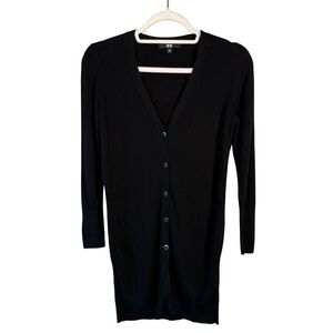 Uniqlo Classic Minimalist Black Cardigan Size XS Layering Capsule Wardrobe
